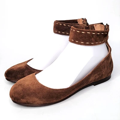 Zapatos Frye Carson Ballet Tobillo Plano Suave Gamuza Engrasada Cremallera Para Mujer Talla 6.5 Nuevos sin Etiquetas Foto 1 de 4