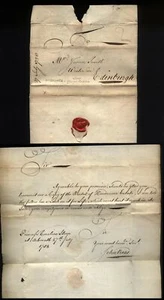 1758 ARBROATH, Princess Caroline Sloop, John Read to Edinburgh, charged 2d - Picture 1 of 2
