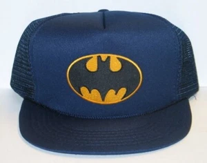 Batman Comic Book Bat Chest Logo Patch on a Black Baseball Cap Hat NEW - Picture 1 of 1
