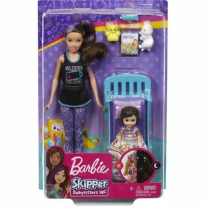 Barbie Skipper Babysitters Inc. Playset della buonanotte con bambola Skipper, bambola bambino - Foto 1 di 5