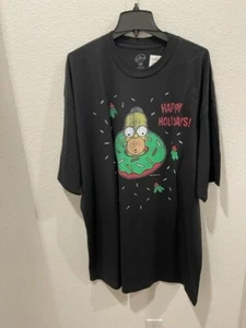 Camisa de hombre Felices Fiestas de Los Simpson talla 3XLT ¡NUEVA!! - Imagen 1 de 3