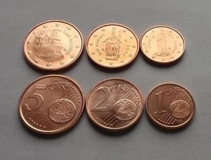 1 + 2 + 5 Euro Cent San Marino 2006 brandneu KMS Minisatz UNC prägefrisch selten - Bild 1 von 3