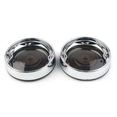 Biseles de señal de giro rojo cubierta de lente y anillos de ajuste gris ajuste Harley Touring Road King Foto 1 de 4