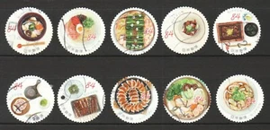 Delicious Nippon Series 2020 Japón No. 1 (COCINA LOCAL) 84 YENES 10 SELLOS USADOS - Imagen 1 de 4