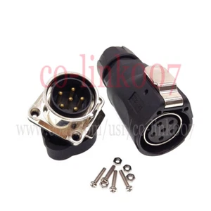 XHE28 IP67 6pin Aviation Female Plug Male Socket Cable Connector Current Adapter - Picture 1 of 8