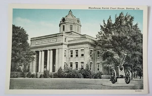Vintage 1930 BASTROP LA PC Morehouse Parish Court House BLUE SKY Teich Archives MINT - Bild 1 von 2