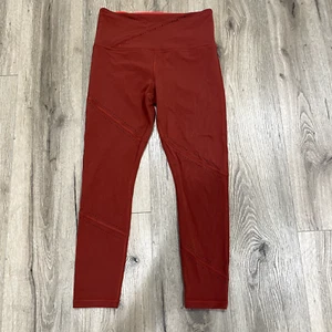 Leggings Athleta Mujer Pequeños Rojo Corte Láser Capri Corto Bolsillo Oculto Cintura Alta - Imagen 1 de 6
