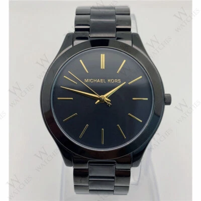 Michael Kors MK3221 Slim Runway Black Stainless Steel Bracelet Women's Watch - Image 1 of 4