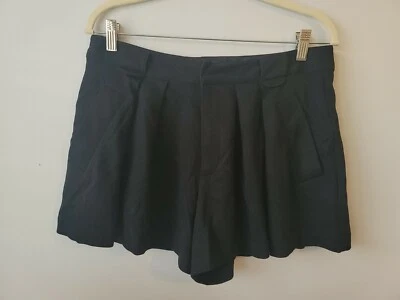 Pantalones Cortos de Vestido Nanette Lepore Plisados Años 90 Look Negro Talla 8 Foto 1 de 4