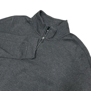 Mack Weldon 1/4 Zip Sweater Mens Large Quarter Zip Gray Cotton Long Sleeve - Picture 1 of 12