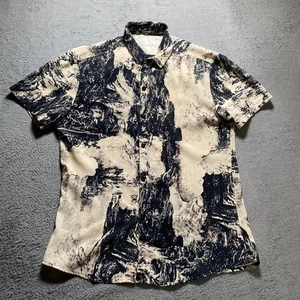 N&H Shirt Men's XL Multicoloured Abstract Short Sleeve Casual Button-Up - Picture 1 of 6