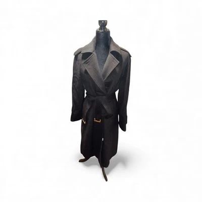 🔥 NUEVO SIN ETIQUETAS Donna Karan Chaquetón Gabardina Chaqueta con Cuello Con Cinturón Mujer Talla S 🔥 Foto 1 de 4