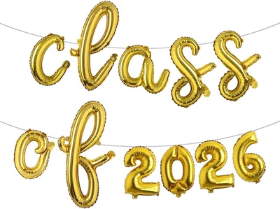 Clase multicolor de 2026 globos - 16 pulgadas | Globos de graduación para graduación Foto 1 de 3