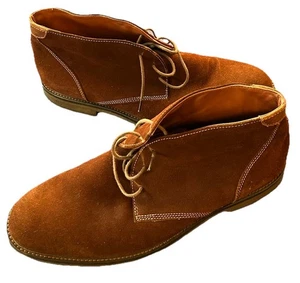 Botas Johnston & Murphy 11.5 Gamuza Óxido Con Cordones Chukka Suela de Crepé Zapato de Piel de Oveja - Imagen 1 de 6