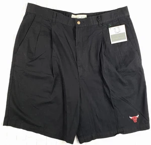 NEU Cutter & Buck NBA Chicago Bulls schwarz Chino Shorts Herren Größe 38T 38 HOCH neu mit Etikett - Bild 1 von 11
