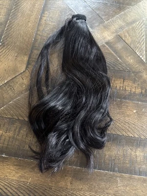 Ponytail Wrap Around Clip In 100% Remy Human Hair Extensions Pony Tail 14 Inch - Image 1 of 4