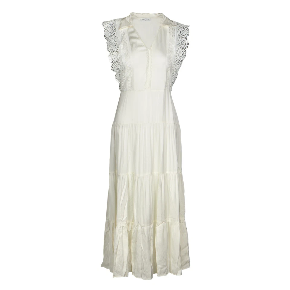 Sandro Paris Women's Dress Size 38 FR/ M Midi Tiered Dress R20500E - Image 1 of 4