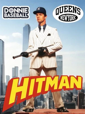 Don Mattingly Hitman Poster Art Print Metal Sign 12x8in Vintage Yankees Old px - Image 1 of 4