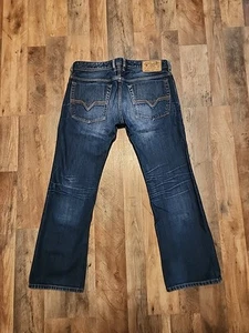 Vtg Y2K Diesel Jeans Zatiny 0073N 33x30 Button Fly Distressed Dark Wash NICE!!! - Picture 1 of 24
