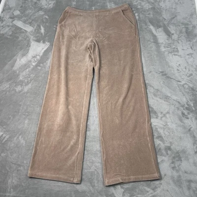 LL Bean Corduroy Pull On Pants Womens M Tan Beige Cabin Core Gorpcore Wide Leg - Image 1 of 4