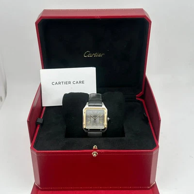 Cartier Santos-Dumont Groß W2SA0028 18K Gelbgold Stahl Armbanduhr - Bild 1 von 4