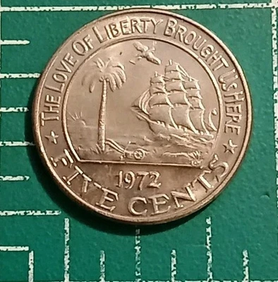 LIBERIA  5 CENTS 1972 KM# 14 - Image 1 of 4