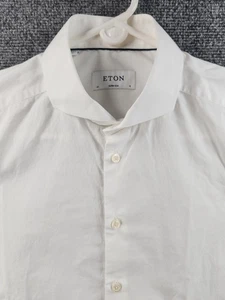 Polsino Eton cotone super slim 16 popeline convertibile bianco premium business uomo - Foto 1 di 20