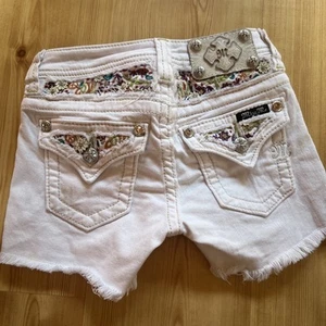 Miss Me Girls Size 8 White Shorts Style JK5784H - Picture 1 of 11