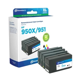 XL+Cyan/Magenta/Yellow 4-Pack High Yield/Standard Ink Cartridges-Compatible - Picture 1 of 4