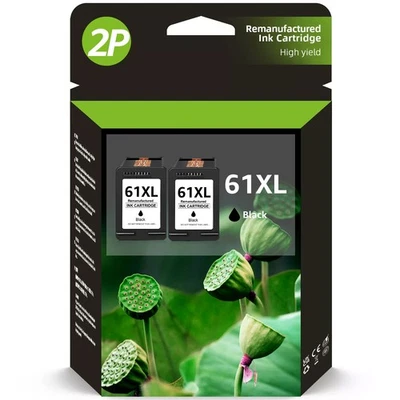 High Yield 61XL Competible Ink Fit for HP 61 ENVY 4500 4501 4502 4503 4504 4505 - Image 1 of 4