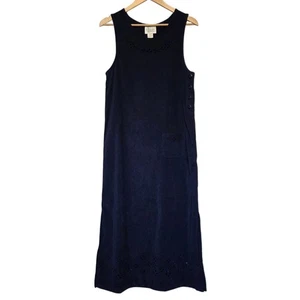 Vintage Christopher & Banks Maxikleid Größe 6 dunkelblau klassisch 90er Friends Pullover - Bild 1 von 9