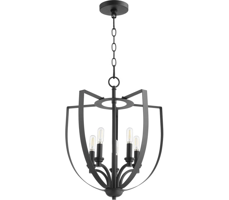 Quorum 8202-5-69 Dakota Chandelier, 5-Light 300 Total Watts, Noir - Image 1 of 1