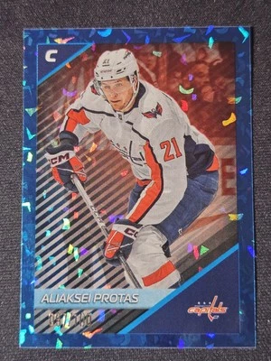 24-25 Topps Aliaksei Protas Blue Foil Variant Sticker #/100 🚨🚨🚨 Washington  - Image 1 of 3