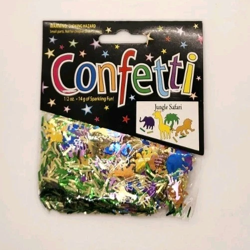 Bolsa de confeti - formas de safari en la selva multicolor de 2,5 oz Foto 1 de 2
