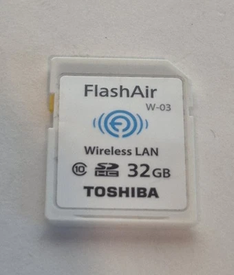 Toshiba FlashAir 32GB Wireless LAN Wi-Fi SD Card SDHC Class 10 W-03 Memory Card - Image 1 of 2