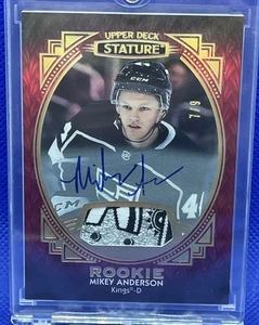 2020-21 UD STATURE MIKEY ANDERSON ROOKIE PATCH AUTO 7/9 Nasty Patch - Picture 1 of 2