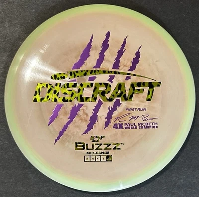 Discraft ESP Buzzz First Run Paul McBeth 4x Big Pimpin Colors Disc Golf Driver - Image 1 of 4