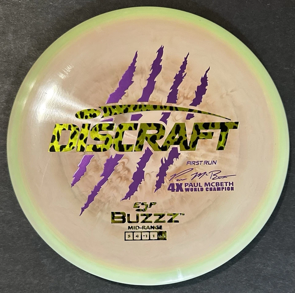 Discraft ESP Buzzz First Run Paul McBeth 4x Big Pimpin Colors Disc Golf Driver - Image 1 of 4