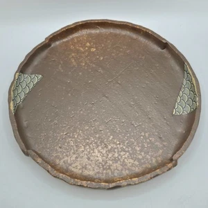 Vintage Japan Signed Art Pottery Plates With Seigaiha Pieces Handmade 5 Plates - Picture 1 of 6