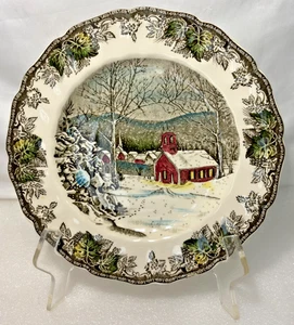 Vintage Johnson Brothers 10” Dinner Plate Friendly Village The School House - Picture 1 of 4