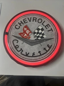 Chevrolet Corvette Licenza Ufficiale Illuminazione LED Decorazione Parete Garage, Ufficio, �� - Foto 1 di 3