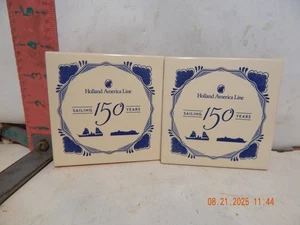 Holland American Line souvenir tiles - Sailing 150 years , no box, no damage - Picture 1 of 1