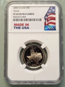 2004 S State Quarter Texas Proof NGC PF69 - Made in the USA Slab #96511 - Picture 1 of 2