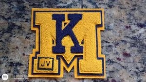 Kettle Moraine High School Junior College Vintage Baumwolle Wolle Buchstaben Aufnäher - Bild 1 von 2