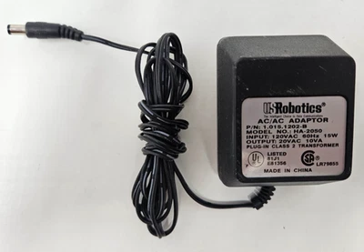 US Robotics Genuine OEM AC Adapter 1.015.1202-B 20V AC HA-2050- Tested - Bild 1 von 2