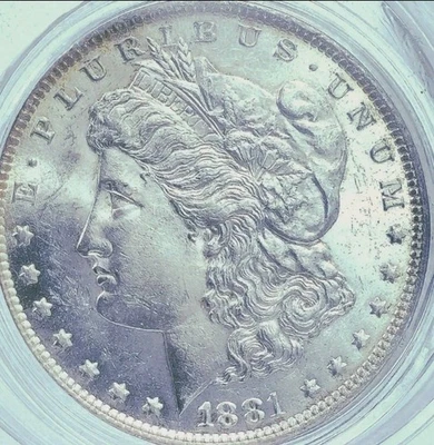 1881-O MORGAN SILVER DOLLAR BU MIRROR-LIKE FIELDS  - Image 1 of 2