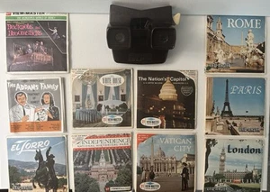 VTG ViewMaster + 10 Reels Lot Travel + Addams Family 50s 60s Sawyer’s USA - Picture 1 of 24