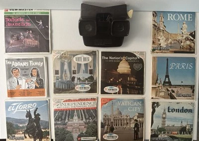 VTG ViewMaster + 10 Reels Lot Travel   + Addams Family 50s 60s Sawyer’s USA - Image 1 of 4