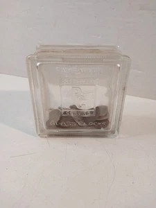 Vintage Pittsburgh Corning Glasblock Bank mit Münzen aus den 1950er Jahren - Bild 1 von 6