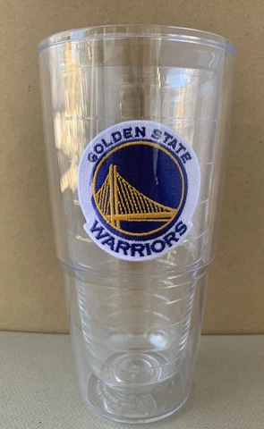 New Tervis NBA Golden State Warriors Tumbler Hot Cold 24oz Logo Made USA No Lid Cover